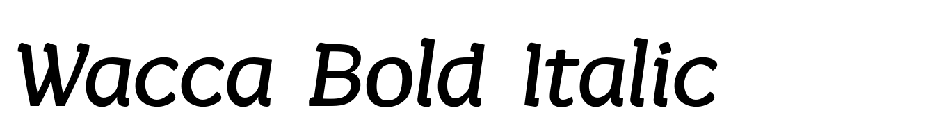 Wacca Bold Italic